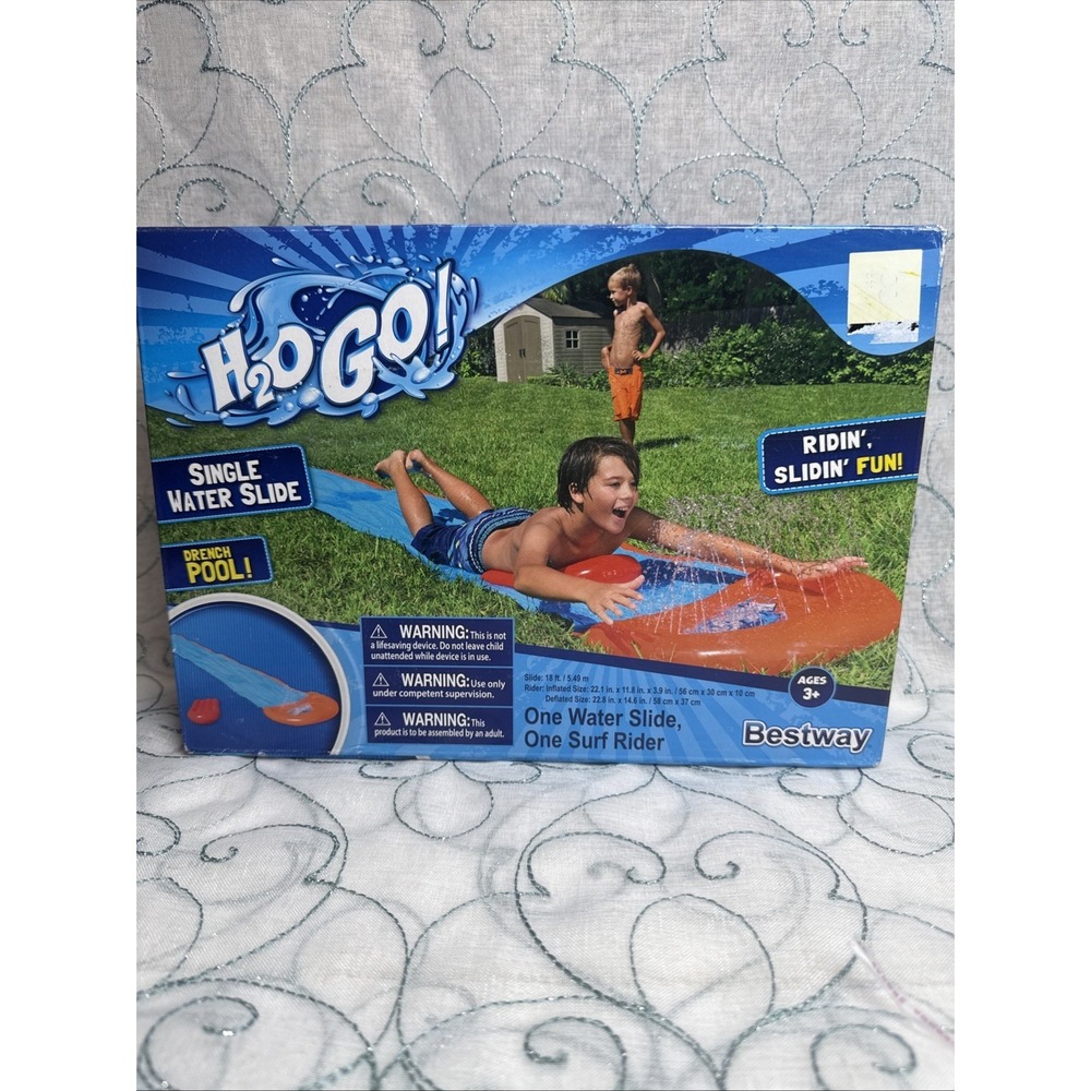 Bestway‎ H2O Go! Single Water Slide With Surf Rider 18' Long